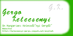 gergo kelecsenyi business card